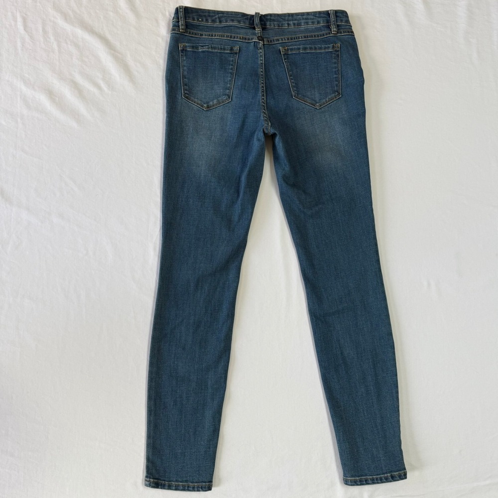 prAna London Jeans Womens 10/30 Blue Denim Stretch Pockets Whisker Straight Fit - Picture 5 of 8